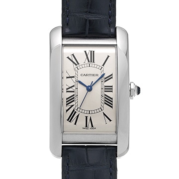 カルティエ タンク アメリカン LM WSTA0018 シルバー メンズ 時計 【中古】【wristwatch】
