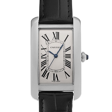 カルティエ タンク アメリカン LM WSTA0018 シルバー メンズ 時計 【中古】【wristwatch】