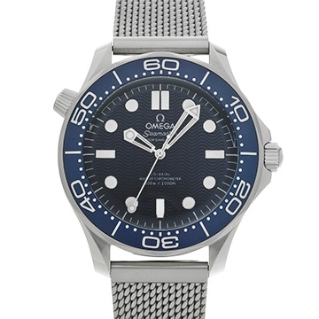 オメガ シーマスター ダイバー300 コーアクシャル マスタークロノメーター ジェームズ・ボンド 60th 210.30.42.20.03.002 ブルー メンズ 時計 【中古】【wristwatch】