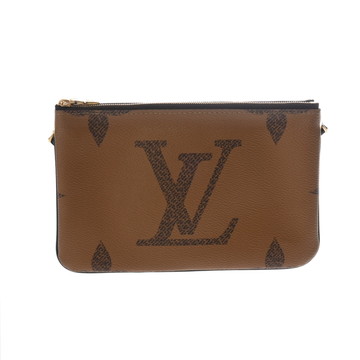 ルイ ヴィトン モノグラムジャイアントリバース ポシェット ドゥーブル ジップ ブラウン M69203 モノグラムキャンバス レディース バッグ 【中古】【bag】