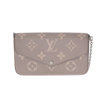 ルイ ヴィトン モノグラムアンプラント ポシェットフェリシー プリュムグレー/ホワイトクォーツ M14227 レザー レディース バッグ 【中古】【bag】