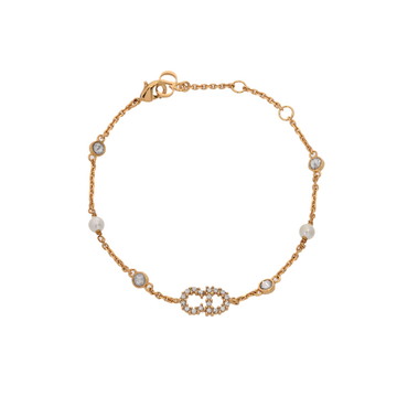 ディオール Clair D Lune ブレスレット ゴールド/ホワイト B0668CDLCY_D301 メタル/クリスタル/レジンパール レディース ジュエリー 【中古】【jewelry】