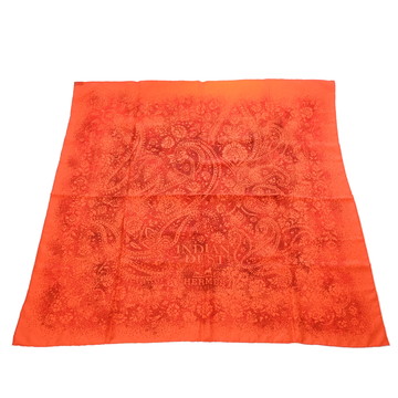 エルメス カレ 90 INDIAN DUST レッド シルク100％ レディース 【中古】【other】