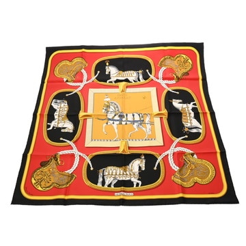 エルメス カレ90 GRAND APPARAT マルチカラー シルク100％ レディース 【中古】【other】