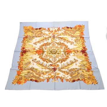 エルメス カレ90 AU PAYS DE COCAGNE マルチカラー シルク100％ レディース 【中古】【other】