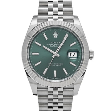 ロレックス デイトジャスト 41 126334 ミントグリーン メンズ 時計 【中古】【wristwatch】