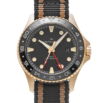 ハミルトン カーキ ネイビー スキューバ オート H82565930 ブラック メンズ 時計 【中古】【wristwatch】