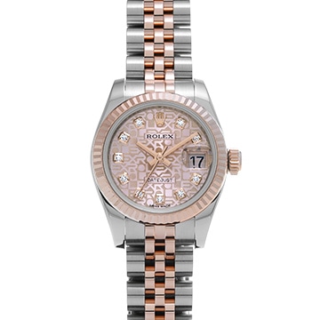 ロレックス デイトジャスト 179171G ピンクコンピュータ/ダイヤモンド レディース 時計 【中古】【wristwatch】