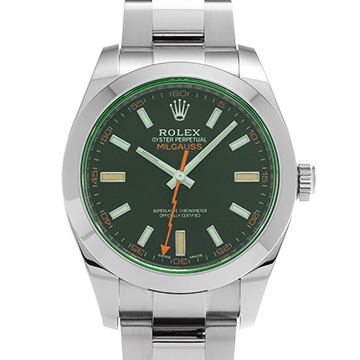 ロレックス ミルガウス 116400GV インテンスブラック メンズ 時計 【中古】【wristwatch】