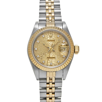 ロレックス デイトジャスト 69173G シャンパンコンピュータ/ダイヤモンド レディース 時計 【中古】【wristwatch】