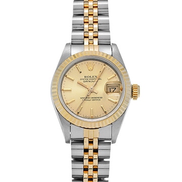 ロレックス デイトジャスト 69173 シャンパン レディース 時計 【中古】【wristwatch】