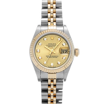 ロレックス デイトジャスト 79173G シャンパン/ダイヤモンド レディース 時計 【中古】【wristwatch】