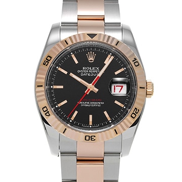 ロレックス デイトジャスト ターノグラフ 116261 ブラック メンズ 時計 【中古】【wristwatch】