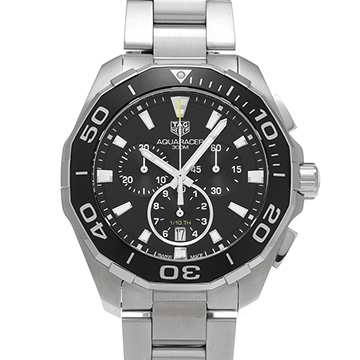 タグ ホイヤー アクアレーサー クォーツ クロノグラフ CAY111A.BA0927 ブラック メンズ 時計 【中古】【wristwatch】