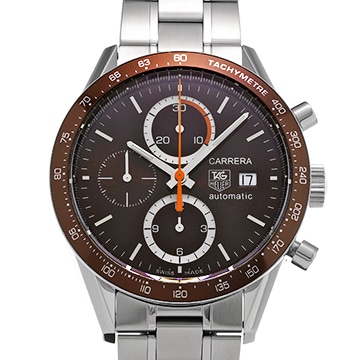 タグ ホイヤー ニューカレラ タキメーター クロノグラフ CV2013.BA0794 ブラウン メンズ 時計 【中古】【wristwatch】