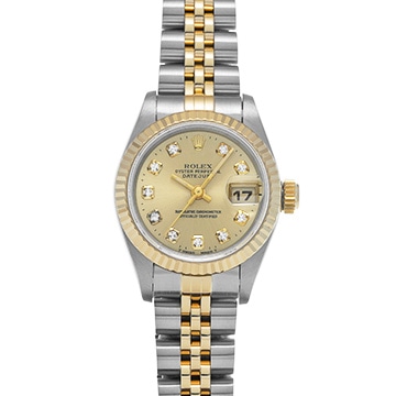 ロレックス デイトジャスト 69173G シャンパン/ダイヤモンド レディース 時計 【中古】【wristwatch】