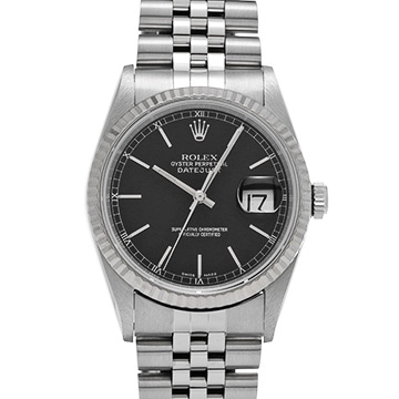 ロレックス デイトジャスト 16234 ブラック メンズ 時計 【中古】【wristwatch】