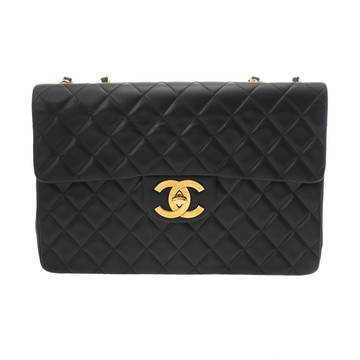 シャネル マトラッセ チェーンショルダー 34cm ブラック ラムスキン レディース バッグ 【中古】【bag】