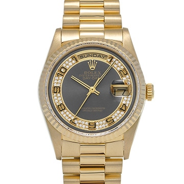 ロレックス デイデイト 18238MA グレー/ダイヤモンド メンズ 時計 【中古】【wristwatch】