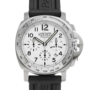 パネライ ルミノール クロノグラフ デイライト PAM00188 ホワイト メンズ 時計 【中古】【wristwatch】