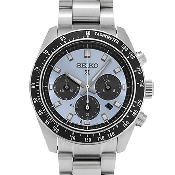 セイコー プロスペックス スピードタイマー ソーラークロノグラフ SBDL109 アイスブルー/ブラック メンズ 時計 【中古】【wristwatch】