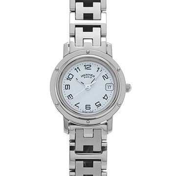 エルメス クリッパー ナクレ CL4.210 ホワイト レディース 時計 【中古】【wristwatch】