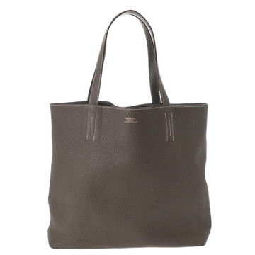 エルメス ドゥブルセンス 45 エタン/オリーブグリーン トリヨンクレマンス レディース バッグ 【中古】【bag】