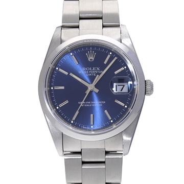 ロレックス オイスターパーペチュアル デイト 15200 ブルー メンズ 時計 【中古】【wristwatch】