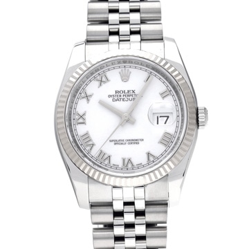 ロレックス デイトジャスト 116234 ホワイト メンズ 時計 【中古】【wristwatch】