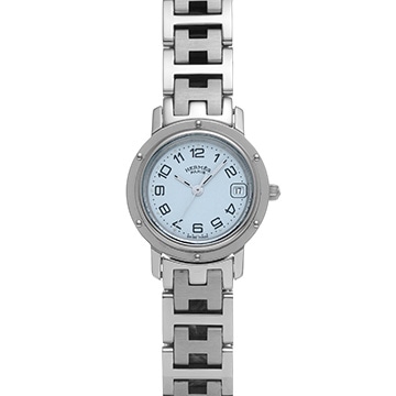 エルメス クリッパー ナクレ CL4.210 ホワイト レディース 時計 【中古】【wristwatch】