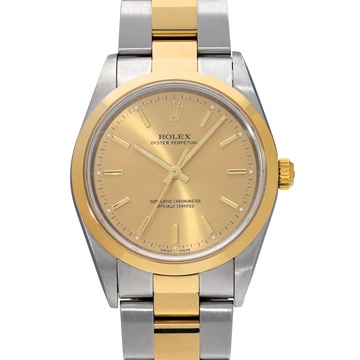 ロレックス オイスターパーペチュアル 14203 シャンパン メンズ 時計 【中古】【wristwatch】