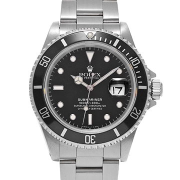 ロレックス サブマリーナ デイト 16610 ブラック メンズ 時計 【中古】【wristwatch】