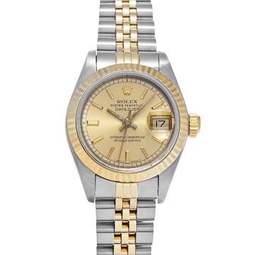 ロレックス デイトジャスト 69173 シャンパン レディース 時計 【中古】【wristwatch】