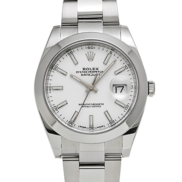 ロレックス デイトジャスト 41 126300 ホワイト メンズ 時計 【中古】【wristwatch】