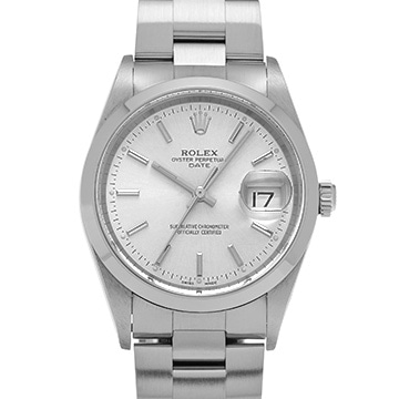 ロレックス オイスターパーペチュアル デイト 15200 シルバー メンズ 時計 【中古】【wristwatch】
