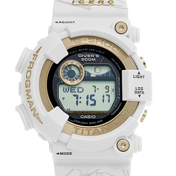 カシオ G-SHOCK マスター オブ G シー フロッグマン ICERC Japan コラボ GW-8201K-7JR ブラック メンズ 時計 【中古】【wristwatch】