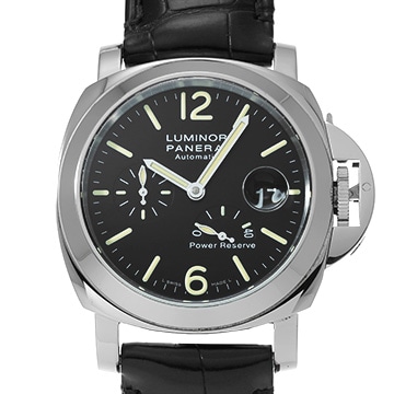 パネライ ルミノール パワーリザーブ PAM00090 ブラック メンズ 時計 【中古】【wristwatch】