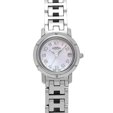 エルメス クリッパー ナクレ CL4.210.214/3821 ピンクシェル レディース 時計 【中古】【wristwatch】