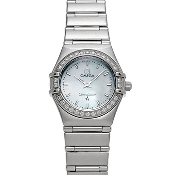 オメガ コンステレーション ミニ クォーツ 1466.71 ホワイトシェル レディース 時計 【中古】【wristwatch】