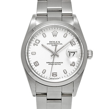 ロレックス オイスターパーペチュアル デイト 15200 ホワイト メンズ 時計 【中古】【wristwatch】