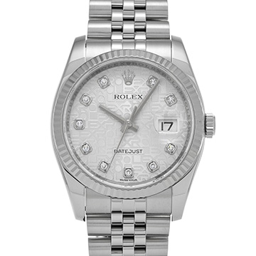 ロレックス デイトジャスト 116234G シルバーコンピュータ/ダイヤモンド メンズ 時計 【中古】【wristwatch】