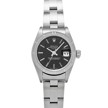 ロレックス オイスターパーペチュアル デイト 79190 ブラック レディース 時計 【中古】【wristwatch】