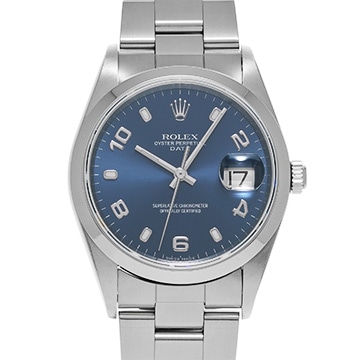 ロレックス オイスターパーペチュアル デイト 15200 ブルー メンズ 時計 【中古】【wristwatch】