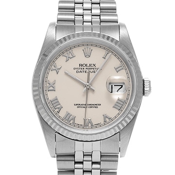 ロレックス デイトジャスト 16234 アイボリー メンズ 時計 【中古】【wristwatch】