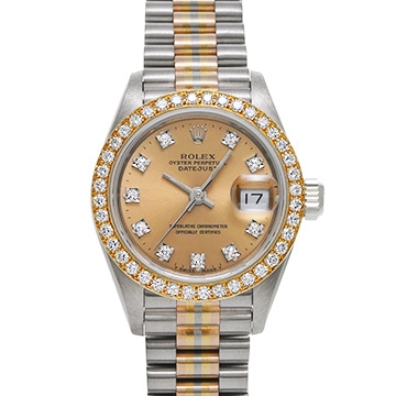 ロレックス デイトジャスト トリドール 69139GBIC コパー/ダイヤモンド レディース 時計 【中古】【wristwatch】