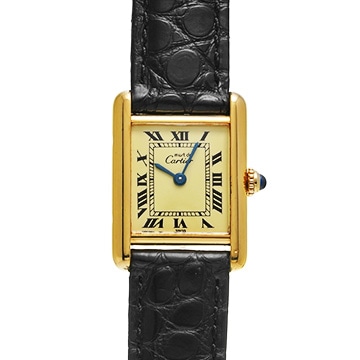 カルティエ マストタンク ヴェルメイユ 5057001 アイボリー レディース 時計 【中古】【wristwatch】