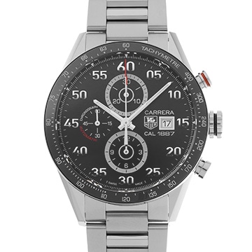 タグ ホイヤー カレラ キャリバー1887 クロノグラフ CAR2A10.BA0799 ブラック メンズ 時計 【中古】【wristwatch】