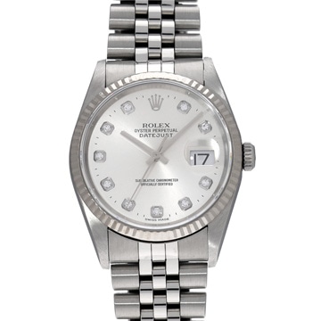 ロレックス デイトジャスト 16234G シルバー/ダイヤモンド メンズ 時計 【中古】【wristwatch】