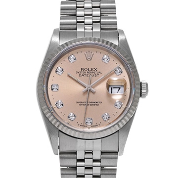 ロレックス デイトジャスト 16234G ピンク/ダイヤモンド メンズ 時計 【中古】【wristwatch】