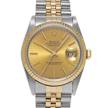 ロレックス デイトジャスト 16233 シャンパン メンズ 時計 【中古】【wristwatch】